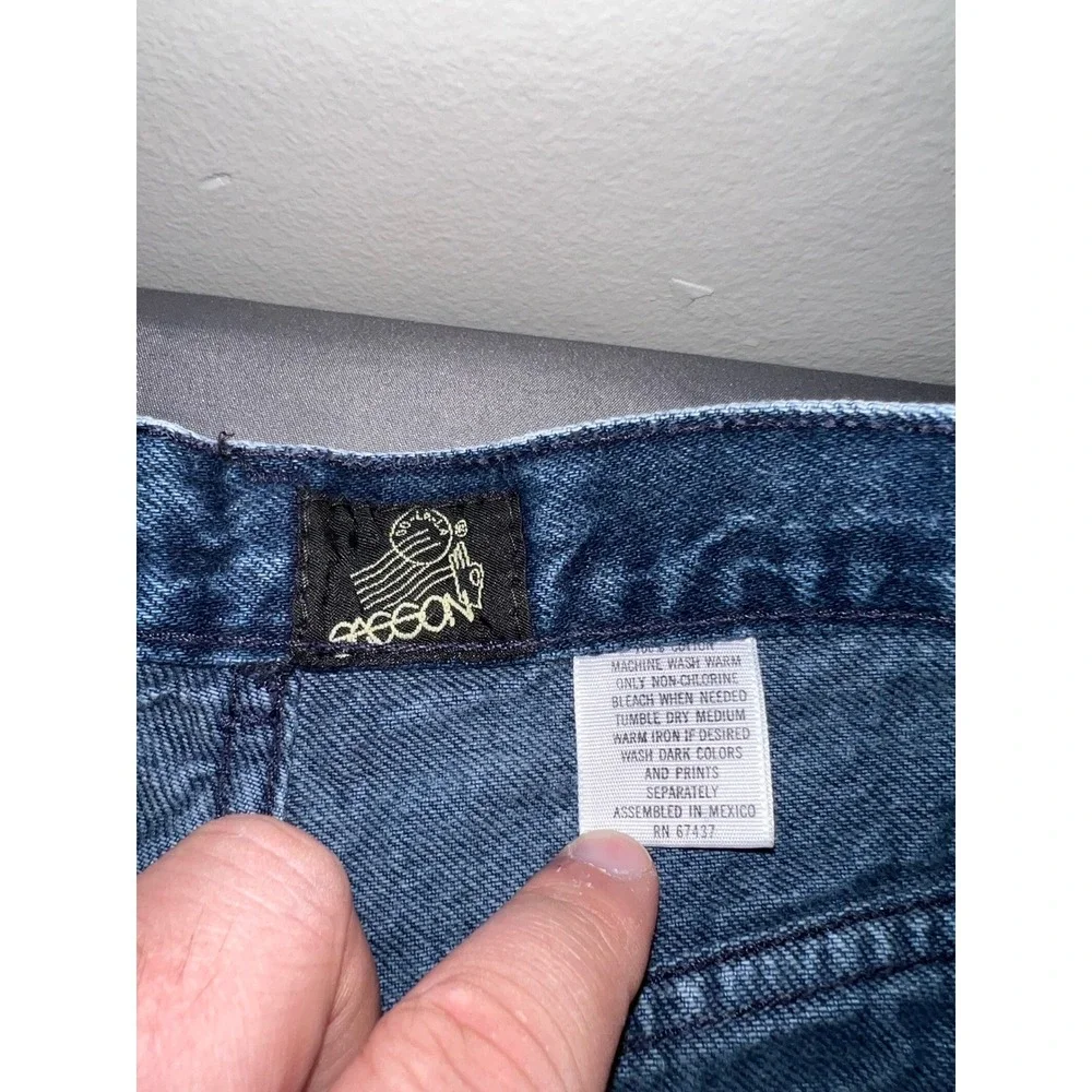 Sasson Vintage High Waisted Pleated Jeans Dark Wash Blue Cotton Size 16
